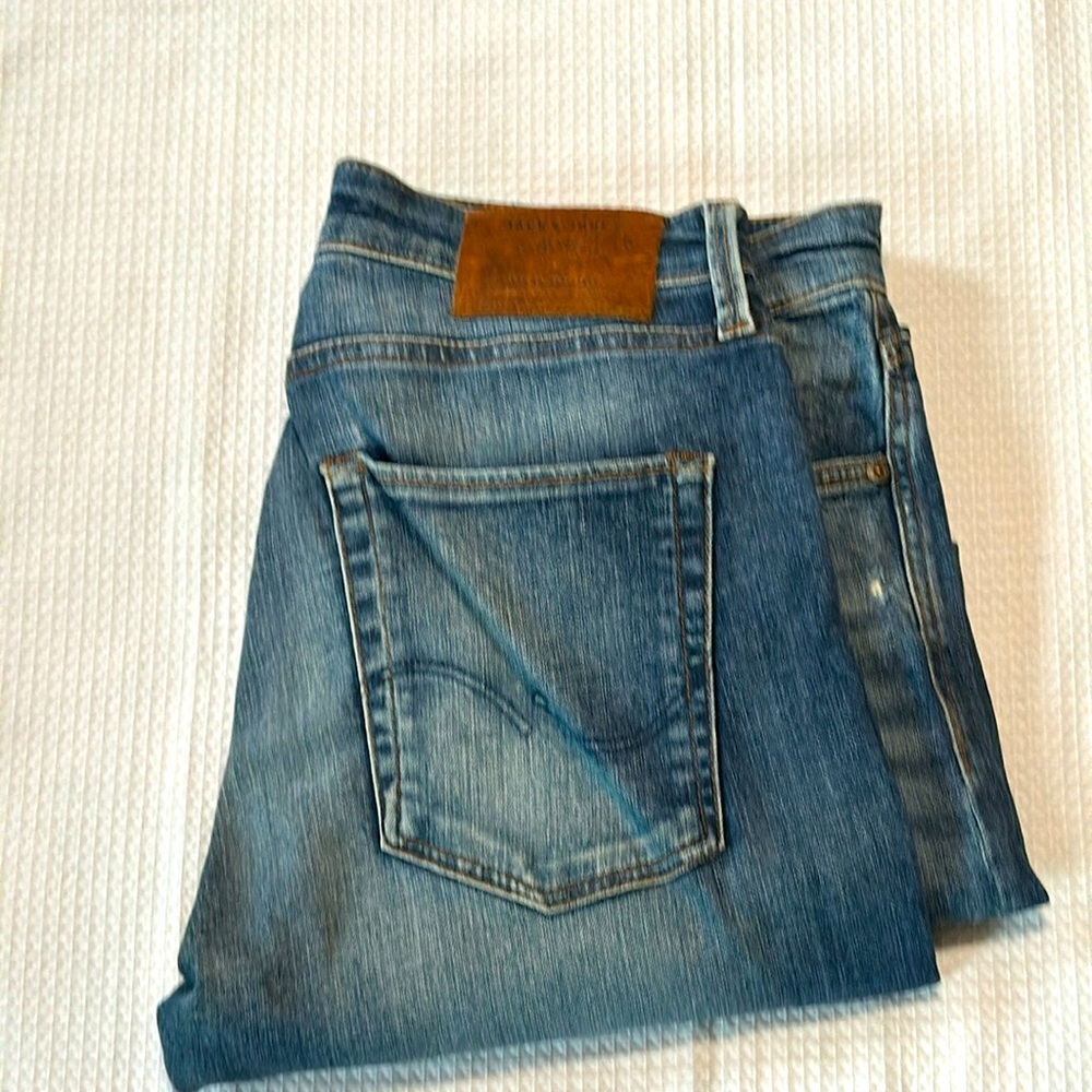Jack & jones men’s distressed jeans button fly slim 32 32